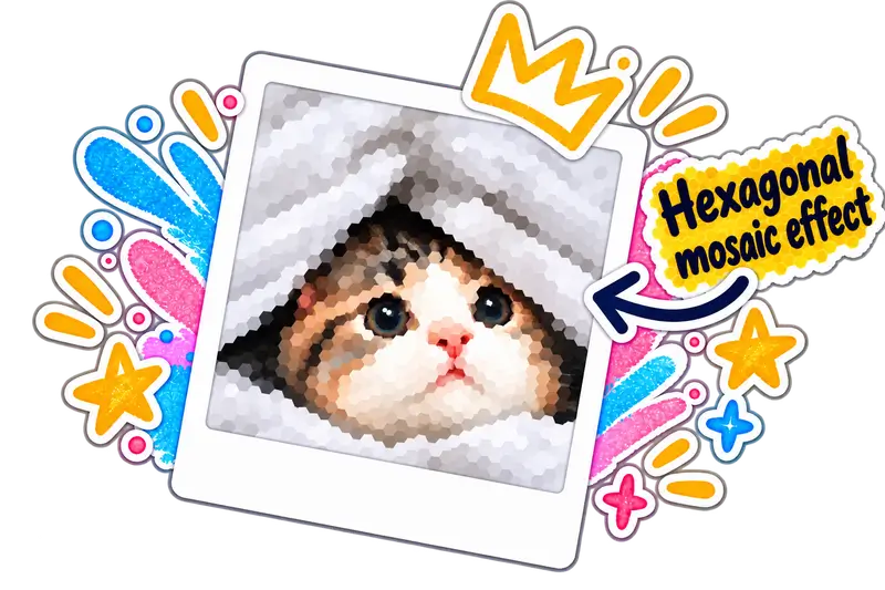 Photo with Hexagonal Mosaic effect applied