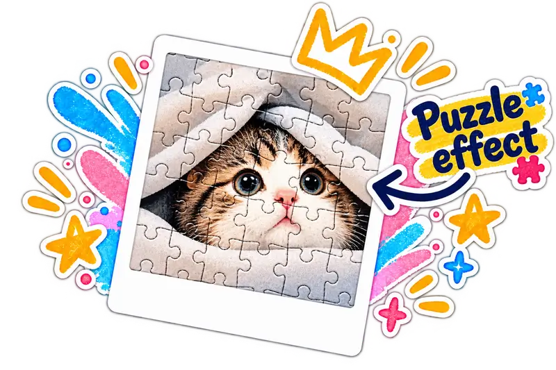 Photo with Puzzle effect applied