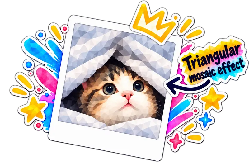 Photo with Triangular Mosaic effect applied