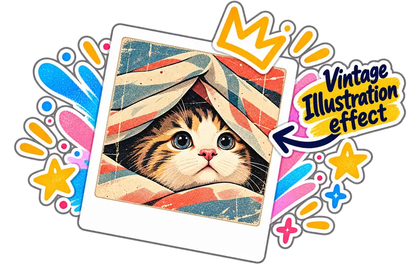 Photo with Vintage Illustration effect applied